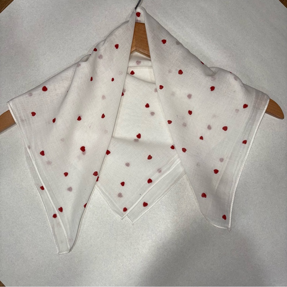 MADEWELL Cotton Bandana ~ Red Hearts